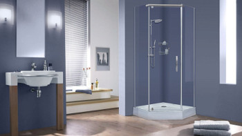 Душевое ограждение Alex Baitler AB215-100 (1000x1000x2000) пятиугольное, прозрачное