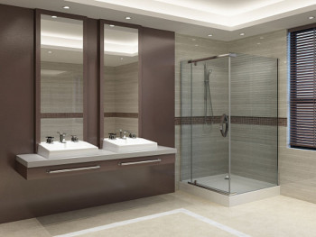 Душевое ограждение Alex Baitler AB244-90 (900x900x2000) квадратное, тонированное