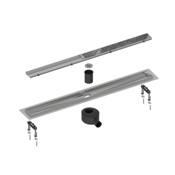 Душевой лоток (двухсторонняя решетка) TIMO Drain System DS230207/00, хром