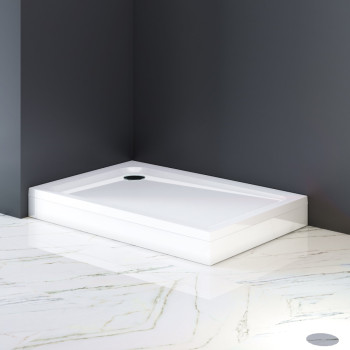 Душевой поддон 120x80 см, с сифоном