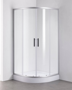 Душевой уголок с поддонном OLIVE S MINO квадратный прозрачное стекло 90х90х192.5, хром