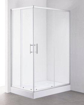 Душевой уголок с поддонном OLIVE S MINO прямоугольный прозрачное стекло 120х80х192.5, хром