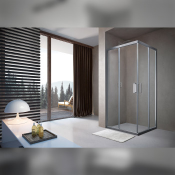 Душевой уголок Terminus Соренто квадрат 90х90х200, хром