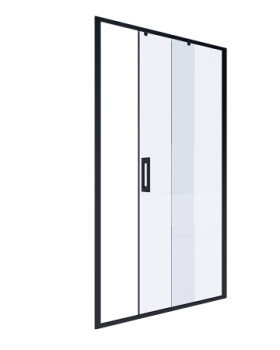 Дверь в нишу Alex Baitler AB61B120 (1200*2000) прозрачное, двери раздвижные, проф черный