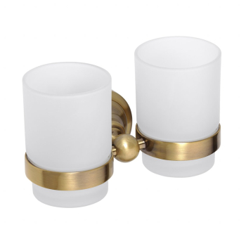 Двойной держатель зубных щеток, стаканы