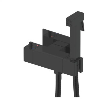 Гигиенический душ с термостатом Rose R965H, черный