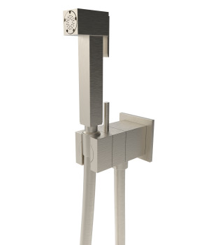 Гигиенический душ со смесителем Graffio Namir KSPAQ101-09NS, брошированный никель