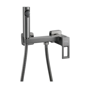 Гигиенический душ со смесителем Raffine F0596T-1, оружейная сталь