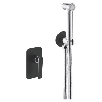 Гигиенический душ со смесителем Rose R1305H, черный