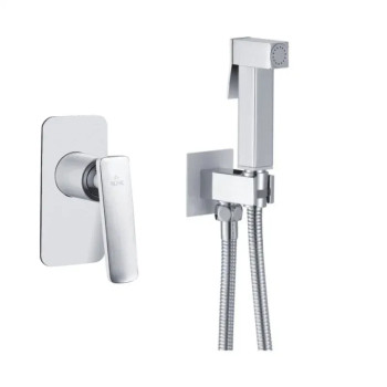 Гигиенический душ со смесителем Rose R1605F, белый/хром