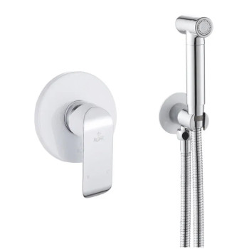 Гигиенический душ со смесителем Rose R2105F, белый/хром