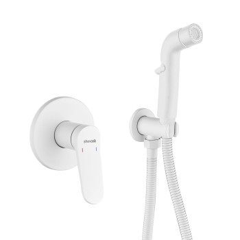 Гигиенический душ со смесителем Shevanik S4305C, оружейная сталь