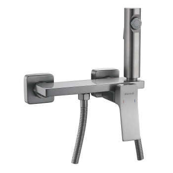 Гигиенический душ со смесителем Shevanik S6105T-1, оружейная сталь