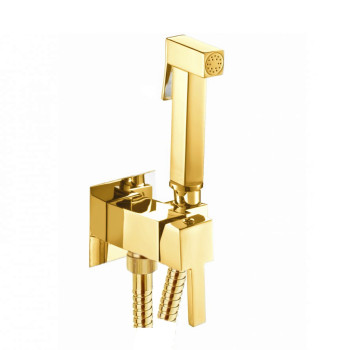 Гигиенический душ со смесителем Webert Pegaso PE870303010, золото