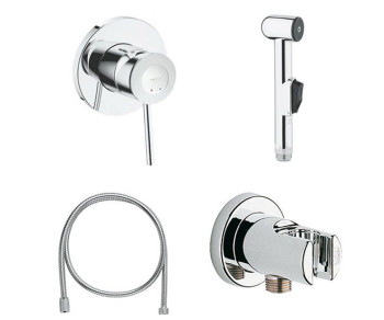 Grohe 124434 BauClassic Готовый комплект гигиенического душа