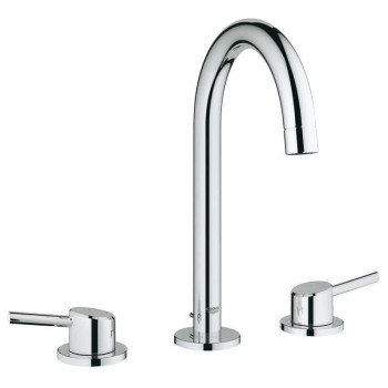 Grohe 20 216 001 Concetto Смеситель для раковины 169 мм, на 3 отв., со слив. гарн., 90°, Комплект