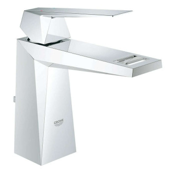 Grohe 23 029 000 Allure Brilliant Смеситель для раковины 107 мм, со сливным гарнитуром, EcoJoy