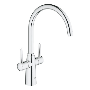 Grohe 30 189 000 Ambi Смеситель для кухни 252 мм, кер 90°, ∩ излив