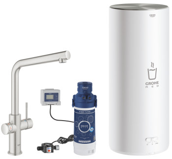 Grohe 30 325 DC1 GROHE Red Duo Смеситель для кухни 336 мм и бойлер L + фильтр S -Size