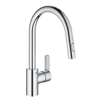 Grohe 31 482 003 Eurostyle Cosmopolitan Смеситель для кухни 188 мм, выдвижной ∩ излив