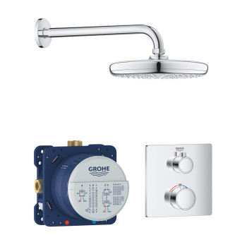 Grohe 34 728 000 Grohtherm Набор для комплектации душа: терм. на 2 потр., БЕЗ шл. подкл., руч. д