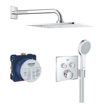 Grohe 34 742 000 Grohtherm Набор для комплектации душа: терм. на 2 потр., ☐254/-- мм, 1/2 режим