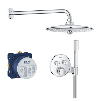 Grohe 34 744 000 Grohtherm Набор для комплектации душа, с терм. на 2 потр., Ø260/микрофон мм, 3/1
