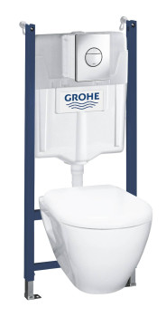 Grohe 38 973 000 Solido 5 в 1, с подвесным унитазом, SoftClose, панель Nova Cosm. (хром), уголки