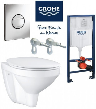 Grohe 39 499 000 Bau Ceramic Комплект инсталляция + кнопка + унитаз + сиденье SoftClose + уголки