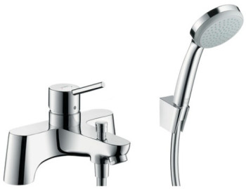 HG 31 426 000 Talis Смеситель на борт ванны на 2 отв., вертикальный монтаж, с душевым гарнитуром