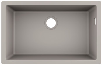 HG 43 432 380 S510-U660 BG Мойка встраиваемая снизу, 1 чаша,450х710 мм, Серый Бетон, SilicaTec