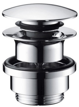 HG 50 100 000 Донный клапан Push-Open 1¼", для раковин с переливом и биде