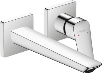 HG 71 256 000 Logis Fine Смеситель для раковины 206 мм, на 2 отв., настен. (внеш. монт. часть)