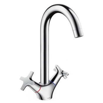 HG 71 285 000 Logis Classic Смеситель для кухни 212 мм, керамика 90°, ∩ излив