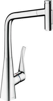 HG 73 816 000 Metris Select M71 Смеситель для кухни 333 мм, 2 реж., выдвижной излив, MagFit,