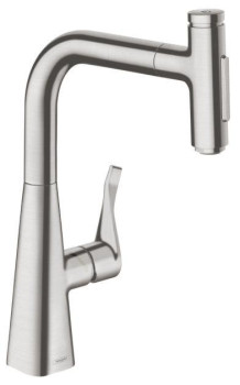HG 73 817 800 Metris Select M71 Смеситель для кухни 238 мм, 2 реж., выдвижной излив, MagFit,