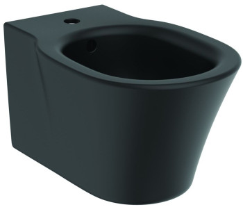 IS E0266V3 Connect Air Биде подвесное, с отв. под смес., с отв. перелива, черный шелк