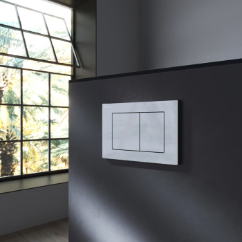 Клавиша для инсталляции, механическая, пластик, хром глянцевый