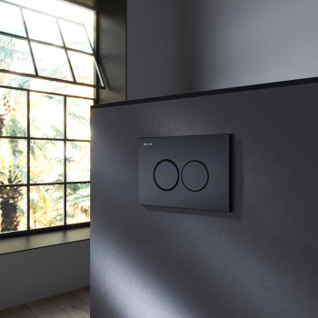 Клавиша для инсталляции, пластик, черный матовый