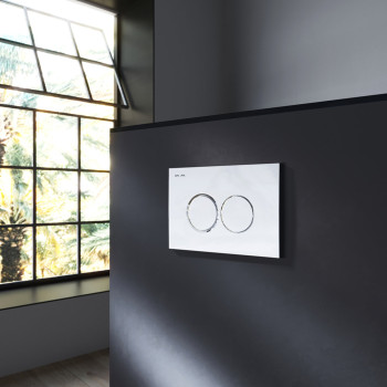 Клавиша для инсталляции, пластик, хром глянцевый