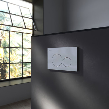 Клавиша для инсталляции пневматическая, пластик, глянцевый хром