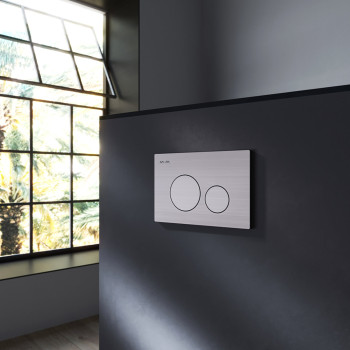 Клавиша для инсталляции пневматическая, пластик, матовый никель