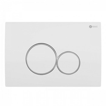 Клавиша смыва для инсталляции Point Виктория, белая/хром, PN44061WC