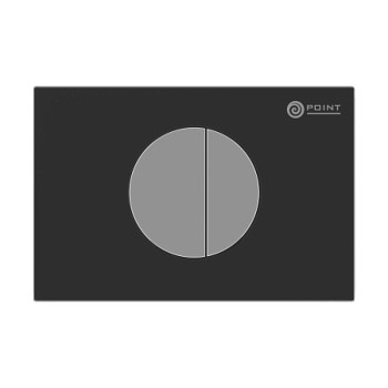 Клавиша смыва для пневматической инсталляции Point Венера, черный/хром, PN44073BC