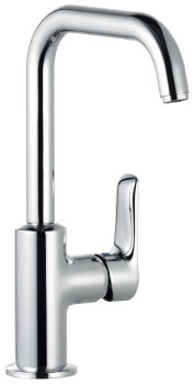 Kludi 34 024 0575 Pure&Solid Смеситель для раковины 205 мм, гладкий, ∩ излив, 5 л/мин