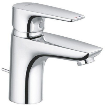 Kludi 34 276 0575 Pure&Solid Смеситель для раковины 75 мм, со слив. гарн., 5 л/мин, для безнап. водо
