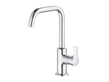 Kludi 37 023 0565 Pure&Easy Смеситель для раковины 205 мм, со сливным гарнитуром,5 л/мин
