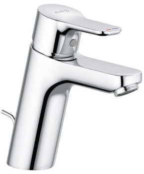 Kludi 37 290 0565 Pure&Easy Смеситель для раковины 100 мм, со сливным гарнитуром, 7 л/мин