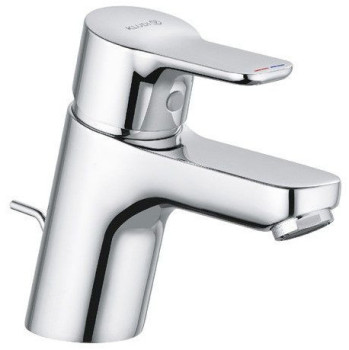 Kludi 37 385 0565 Pure&Easy Смеситель для раковины 60 мм, со сливным гарнитуром, 7 л/мин