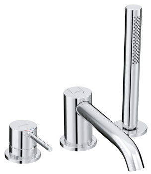 Kludi 38 448 0576 Bozz Cмеситель на борт ванны, на 3 отв., Комплект